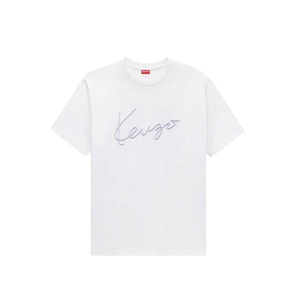Kenzo Men `Kenzo Signature` Embroidered Cotton T-Shirt
